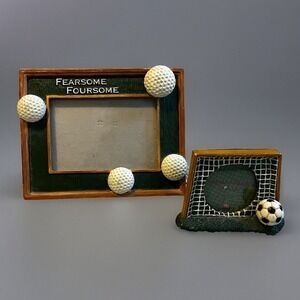 TWO 3D Picture Frames - Golf & Soccer‎